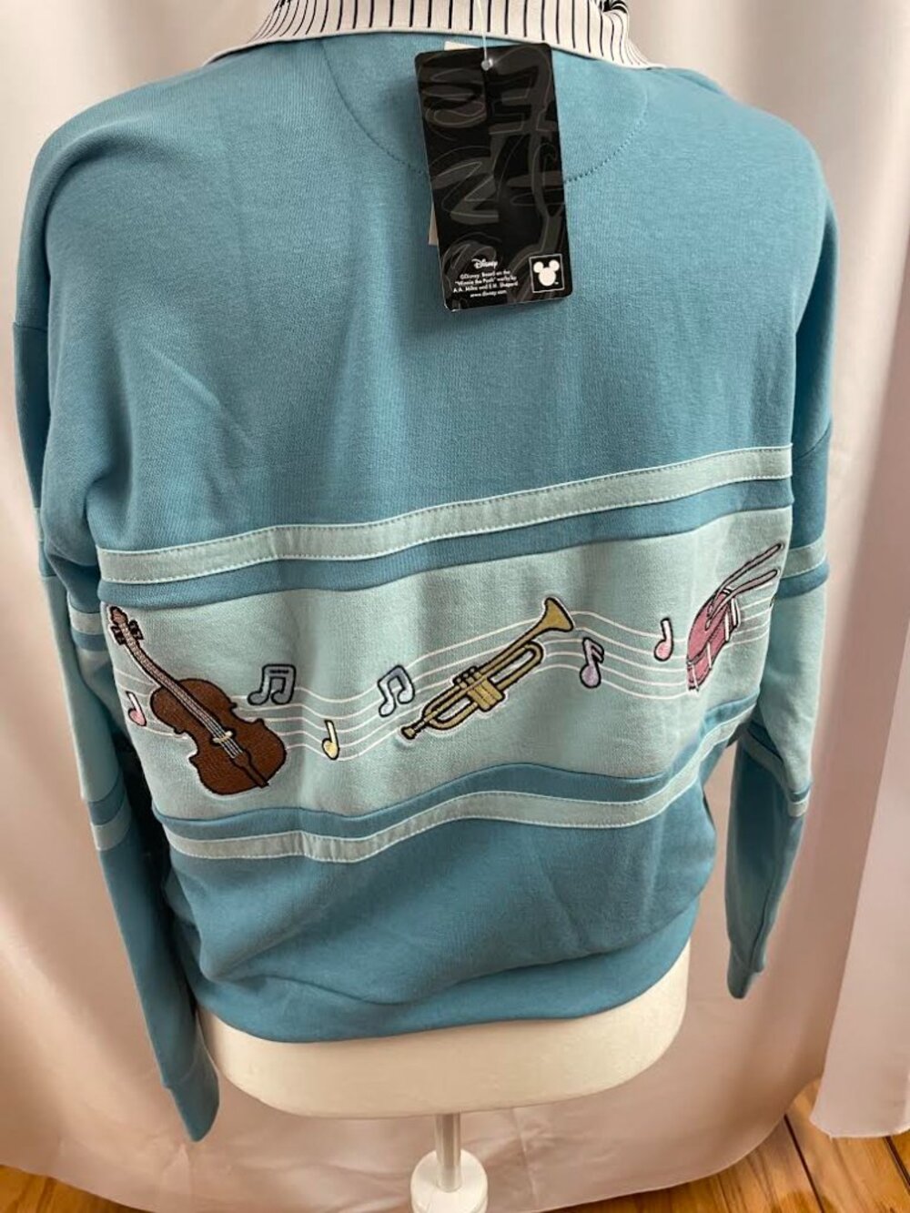Disney The Aristocats Piano Quarter Zip Women's Crewneck - Picture 7 of 11
